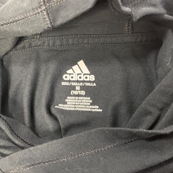 Adidas Shirt Youth Medium Black Rainbow Logo Hooded Long Sleeve light weight - Picture 7 of 9